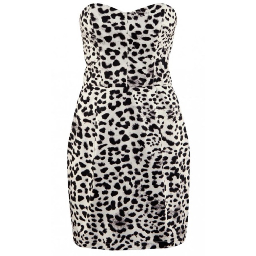 H&M | Strapless Animal Print Dress Sz US 8 - Picture 2 of 5
